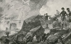 Briternes ødelæggelse af de spanske slagskibe ved Gibraltar af William Heysham Overend