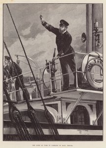 Hertugen af York i spidsen for HMS Thrush