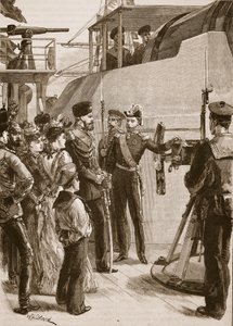 Den franske flåde i Cronstadt: zarens besøg, 1891, illustration fra 