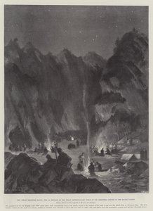 The Indian Frontier Rising, den 1. brigade af Tirah Expeditionary Force ved sin julemiddag i Bazardalen af William Heysham Overend