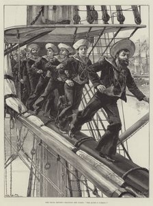 The Naval Review, bemanding the Yards, The Queen