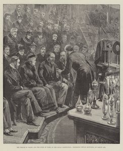 Prinsen af Wales og hertugen af York ved Royal Institution, professor Dewar forelæser om Liquid Air