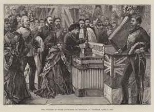 Prinsessen af Wales lancerer en Ironclad i Chatham den 7. april 1875