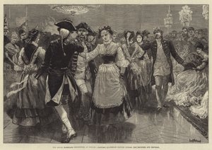 De kongelige bryllupsfester i Berlin, Costume Quadrille dansede foran kejseren og kejserinden