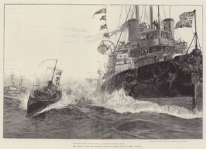 Sanspareil, flagskib af Sir Michael Culme-Seymour, i Middelhavet af William Heysham Overend