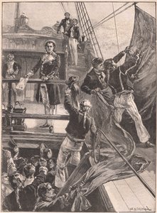 Mytteriet ved Spithead: nedhaling af det røde flag AD 1797