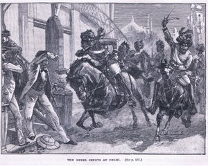 Oprøreren Sepoys i Delhi 1857 e.Kr af William Heysham Overend