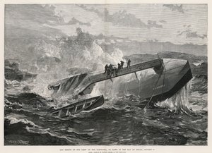 Redningen af besætningen på Cleopatra, ved daggry i Biscayabugten af William Heysham Overend