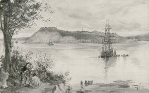 Udsigt over byen og fæstningen i Quebec. 1759 e.Kr af William Heysham Overend