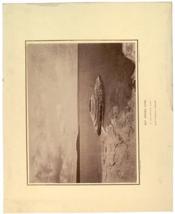 Hot Spring Cone, i Yellowstone Lake, 1871 (sepia foto) af William Hicks Jackson