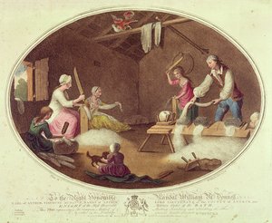 The Common Method of Beetling, Scutching and Hackling the Flax, plade IV af 