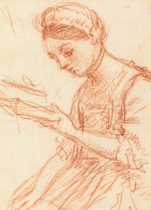Ung Dame med en Bog af William Hoare