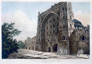 Masjid i Jaunpur, 1786 (akvatint) af William Hodges