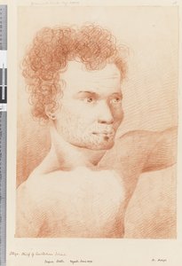 Side 24a Otago, høvding af Amsterdam Island, 1768-75 (rød og hvid kridt) af William Hodges