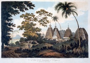 Pagoder ved Deogur, 1787 (akvatinte)
