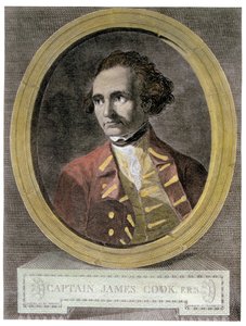 Portræt af kaptajn James Cook (1728-79), fra forsiden af 