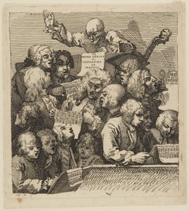 Et kor af sangere af William Hogarth