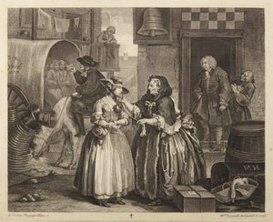 En prostituerets karriere, planche 1 af William Hogarth