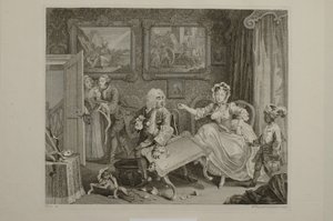En skøges liv: Tavle 2 af William Hogarth