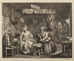 En skøges vej, tavle 3 af William Hogarth