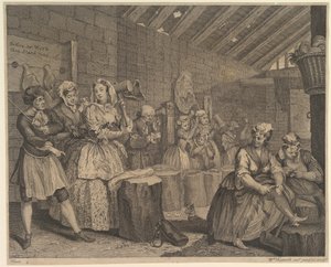 »En skøges vej«, plade 4 af William Hogarth