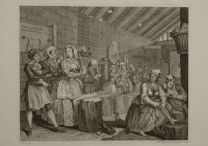 En prostituerets liv: planche 4 af William Hogarth
