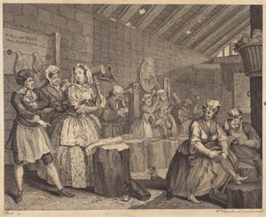 En skøges liv: pl. 4 af William Hogarth
