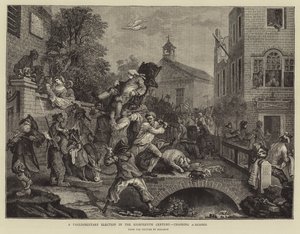 Et parlamentarisk valg i det attende århundrede, som formand for et medlem af William Hogarth