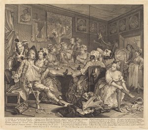 En rakes fremgang: pl.3 af William Hogarth