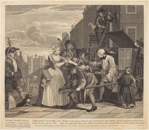 En libertins vej: pl. 4 af William Hogarth