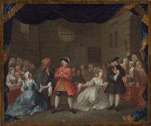 En scene fra Tiggerens Opera af William Hogarth