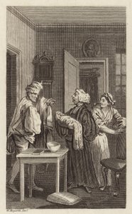 En scene fra Tristram Shandy af William Hogarth