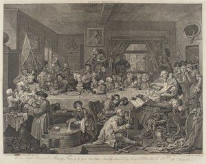 Et valgfestmåltid af William Hogarth