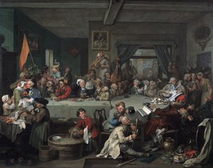 En valgunderholdning, 1755 af William Hogarth