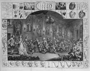 Analyse af skønhed, plade II, 1753 af William Hogarth