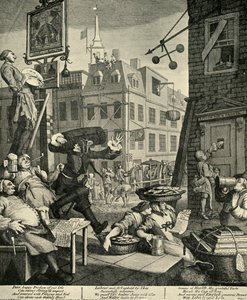 Beer Street, 1751, 1925. af William Hogarth