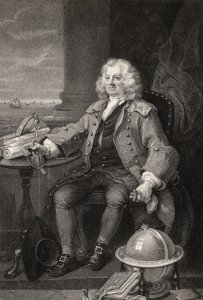 Kaptajn Thomas Coram, graveret af Benjamin Holl, fra 