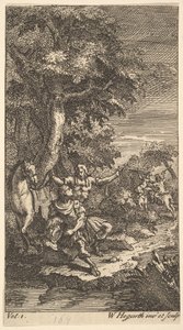 Cassandra, Frontispiece, Vol. 1, 1725. dani af William Hogarth