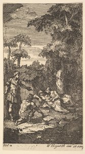 Cassandra, Frontispice, Vol. 2:, 1725. af William Hogarth