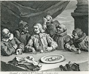 Columbus Breaking the Egg, 1753 af William Hogarth
