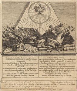 Kroner, mitre, Maces osv. af William Hogarth