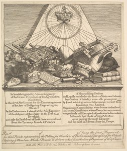 Kroner, Mitre, Maces, etc., 1755. af William Hogarth