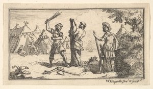 Fustigatio John Beaver, Roman Military Punishments, 1725, efter 1725. af William Hogarth