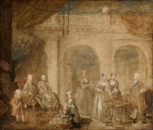 Georg II, konge af England, og hans familie af William Hogarth