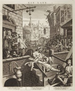Gin Lane af William Hogarth
