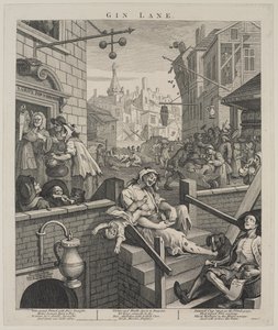 Gin Lane af William Hogarth