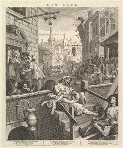 Gin Lane, 1. februar 1751. af William Hogarth