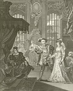 Henrik den Ottende og Anne Boleyn af William Hogarth