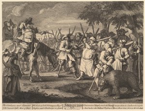 Hudibras første eventyr tolv store illustrationer til Samuel Butlers Hudi..., februar 1725-26. af William Hogarth