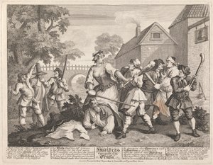 Hudibras besejret af Trulla af William Hogarth